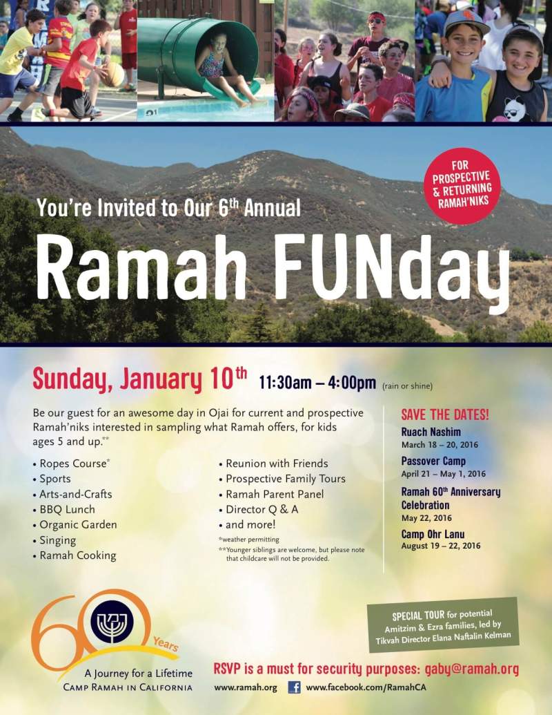 Ramah FUNday (Sunday, January 10th)